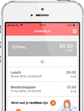 Kosten bij houden, met de vakantie checklist app Vakantie checklist maken